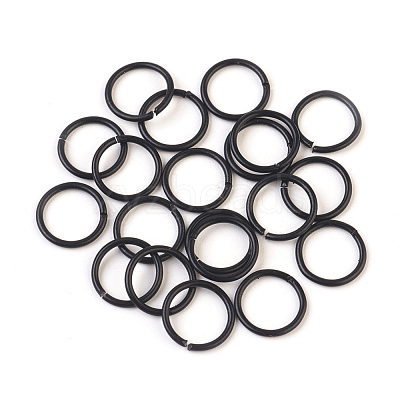 Spray Painted Iron Open Jump Rings IFIN-F149-B12-1