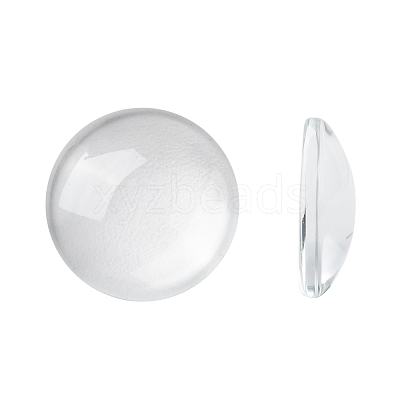 Transparent Glass Cabochons GGLA-R026-16mm-1