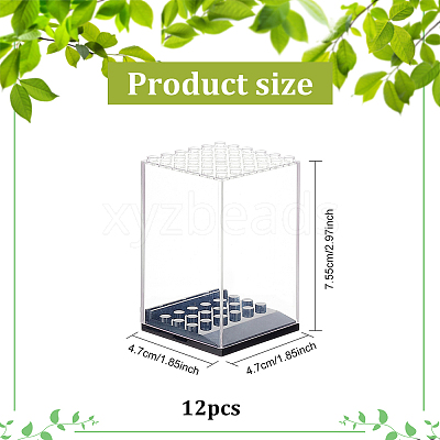 Transparent Plastic Minifigures Display Case ODIS-WH0043-25-1