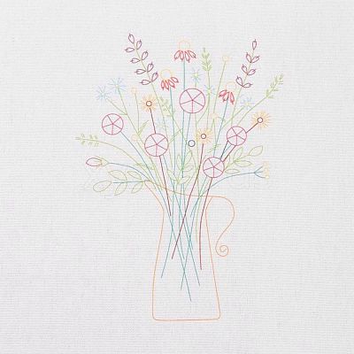DIY Embroidery Fabric with Eliminable Pattern DIY-P032-B03-1