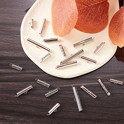 120Pcs 6 Styles Iron Slide On End Clasp Tubes IFIN-CJ0001-47-1