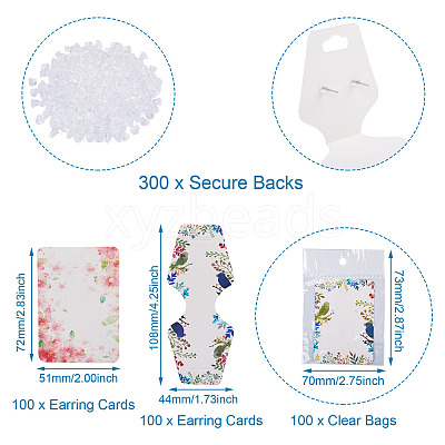 500Pcs 5 Style Paper Necklace Display Cards DIY-YS0001-27-1