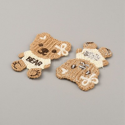 Polyester Knitted Appliques PATC-WH0005-13B-04-1