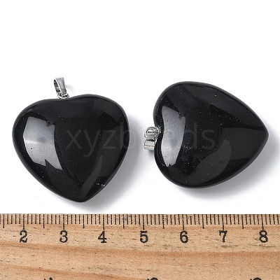 Natural Obsidian Pendants G-A259-02P-07-1