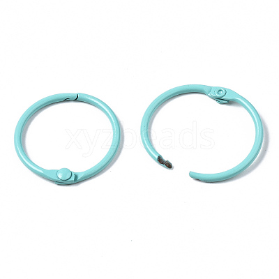 Spray Painted Iron Split Key Rings IFIN-T017-01-1