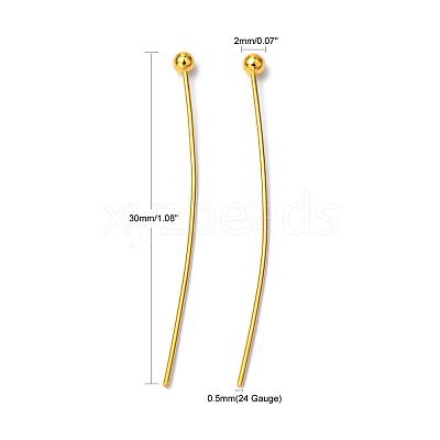 Brass Ball Head Pins X-KK-R020-07G-1
