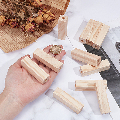 Unfinished Wood Drilled Short Pen Blanks WOOD-WH0064-09-1