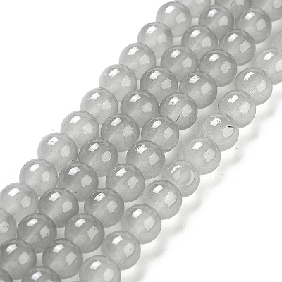 Imitation Jade Glass Beads Strands DGLA-S076-8mm-30-1