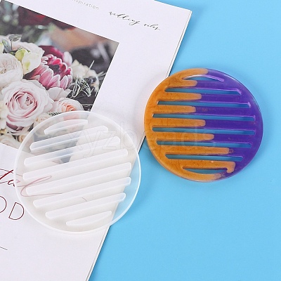 Flat Round Silicone Cup Mat Molds DIY-I065-06-1