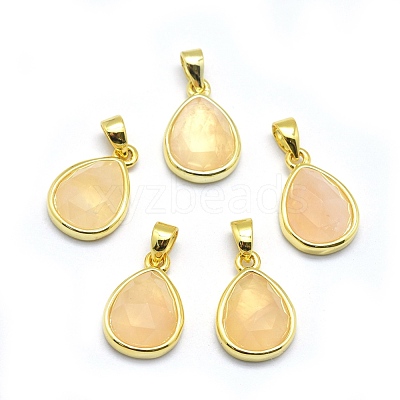 Natural Rose Quartz Pendants G-O176J-09G-1