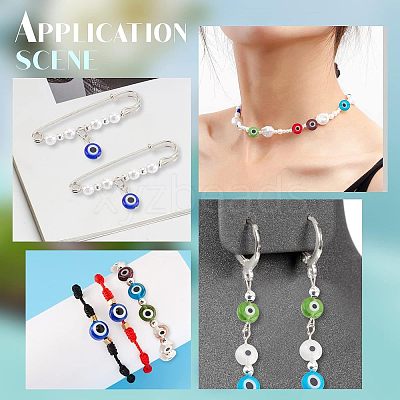 Handmade Evil Eye Lampwork Bead LAMP-PH0002-05-1
