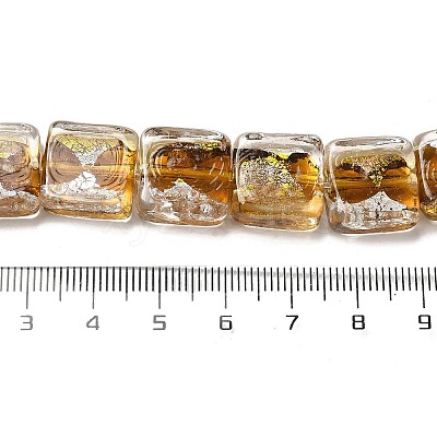 Handmade Gold Foil and Silver Foil Lampwork Beads FOIL-C001-01B-05-1