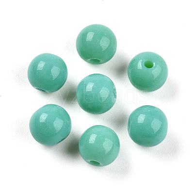 Opaque Solid Color Glass Beads X1-GLAA-N007-6mm-A01-1