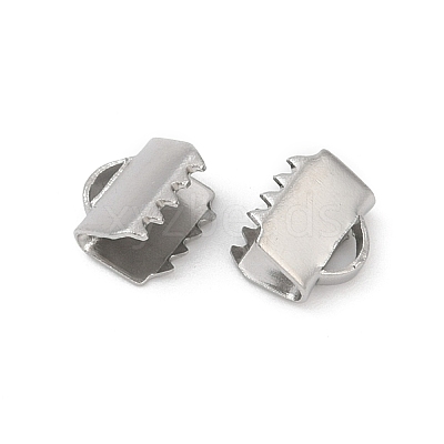 304 Stainless Steel Ribbon Crimp Ends STAS-E471-05H-P-1
