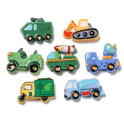 Opaque Resin Decoden Cabochons RESI-F052-B09-1
