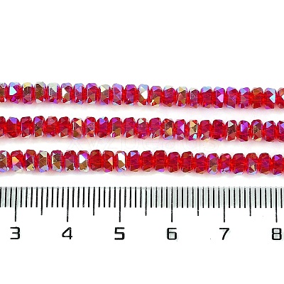 Electroplate Glass Beads Strands GLAA-Q105-03C-1