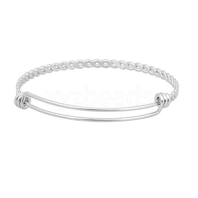 Tarnish Resistant Adjustable 304 Stainless Steel Expandable Bangle Making STAS-I066-01A-1