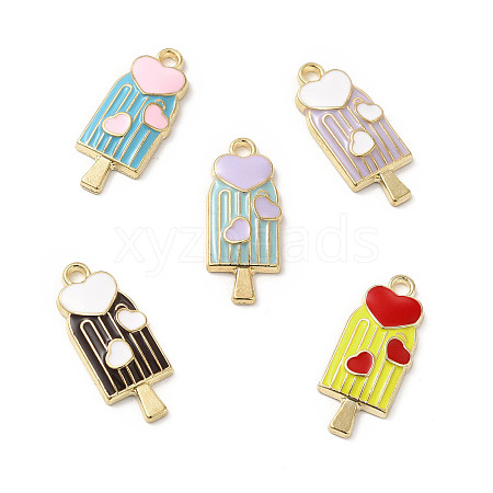 Summer Theme Alloy Enamel Pendants ENAM-B050-06G-1