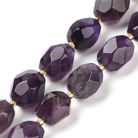 Natural Amethyst Beads Strands G-P541-A01-03-1