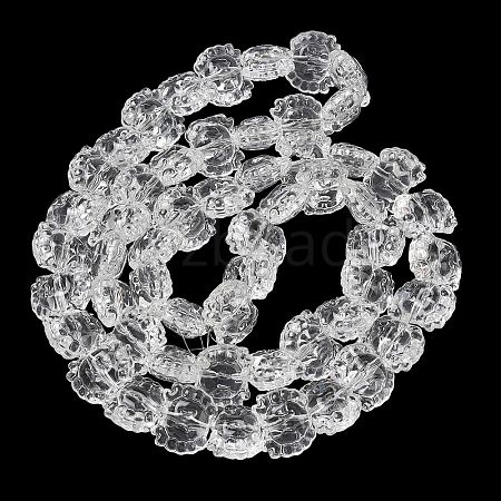 Electroplate Baking Paint Transparent Glass Beads Strands GL-CBA17FF-02L-1