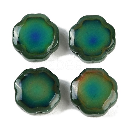 Two Tone Crackle Glass Beads GLAA-Z007-11D-1