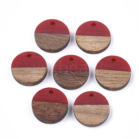 Resin & Walnut Wood Pendants RESI-S358-02E-12-1