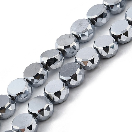 Electroplate Glass Beads Strands EGLA-L045-G-FP01-1