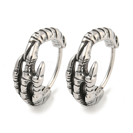 316 Surgical Stainless Steel Hoop Earrings EJEW-D096-13K-AS-1