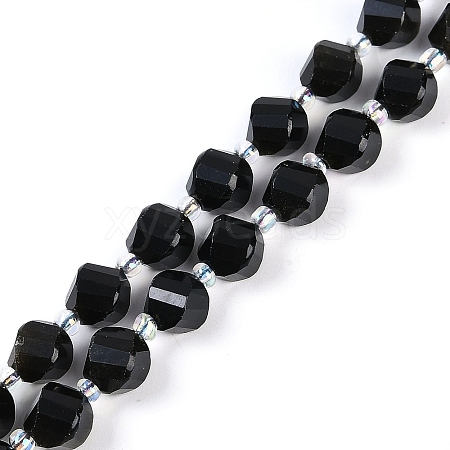 Natural Golden Sheen Obsidian Beads Strands G-L579-07B-1