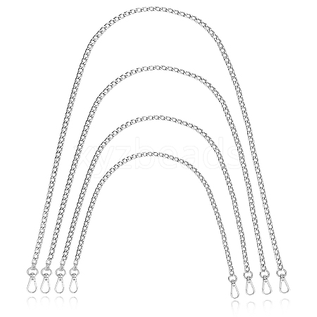 4Pcs 4 Styles Iron Curb Chain Bag Strap FIND-WR0001-22P-1