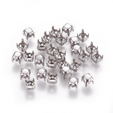 Non-Tarnish 316 Stainless Steel Sew on Prong Settings LS-X-STAS-I118-05P-01-1