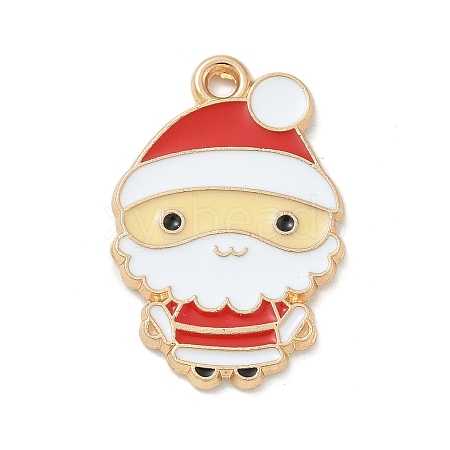 Christmas Alloy Enamel Pendants ENAM-K074-01G-10-1