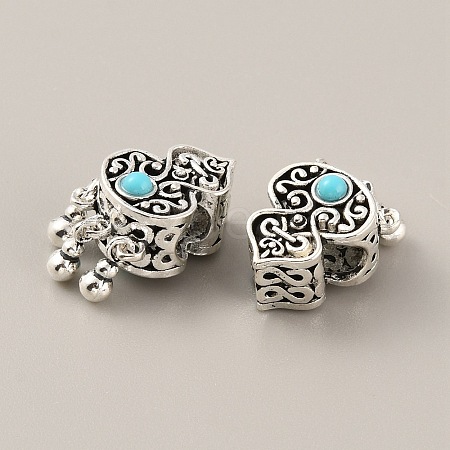 Tibetan Style Alloy European Dangle Charms FIND-TAC0001-69-1