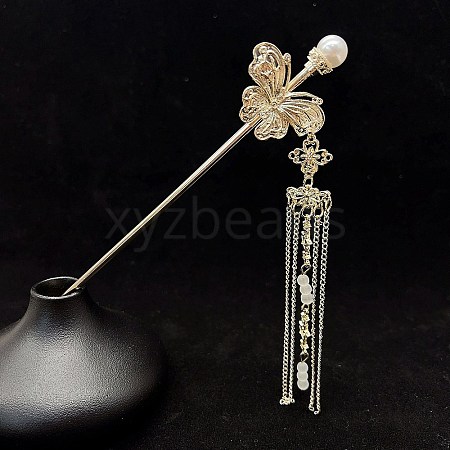 Alloy Butterfly Hair Sticks PW-WGE0A85-02-1