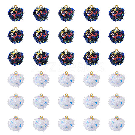 30Pcs 2 Colors Cloth Pendants FIND-TA0008-35-1