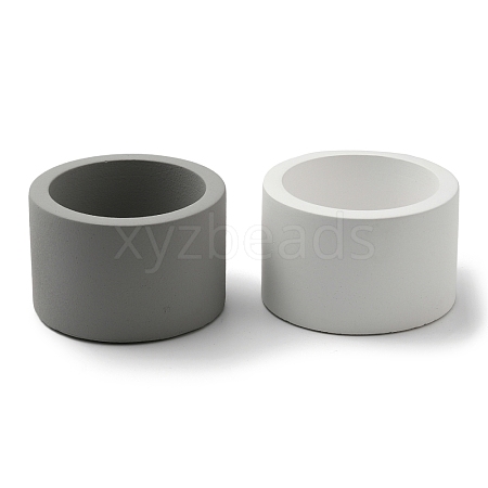 Fingerinspire 2Pcs 2 Colors Cement Candle Cups AJEW-FG0001-93A-1