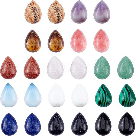 Mixed Gemstone Cabochons G-GA0001-10-1