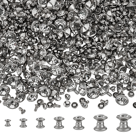 280 Sets 7 Styles Iron & Brass Double Cap Rivets KK-FG0001-19P-1