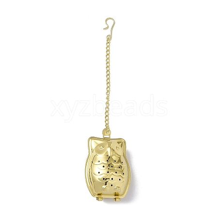 Owl Loose Tea Infuser AJEW-G045-02G-1