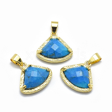 Synthetic Turquoise Pendants G-O176C-10G-1