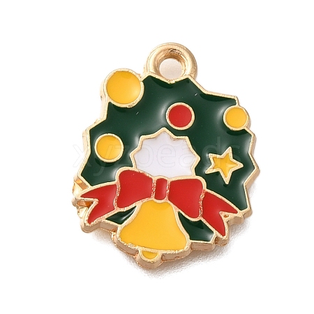 Christmas Theme Alloy Enamel Pendants FIND-M039-02C-1