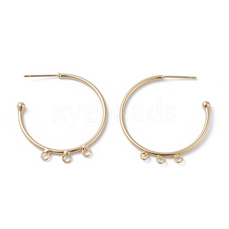 Brass Stud Earring Findings KK-I665-20G-1