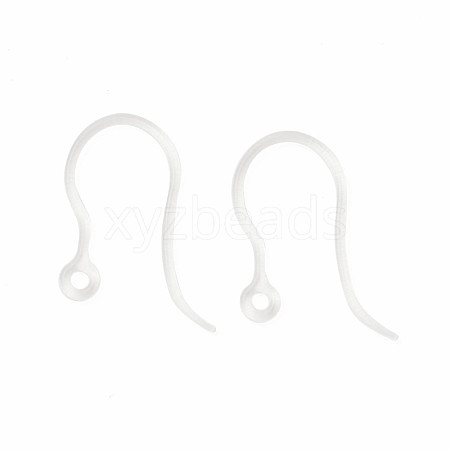 Transparent Resin Earring Hooks RESI-G050-02-1