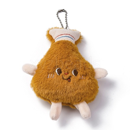 Cute Cartoon Plush Cloth Pendant Decoration HJEW-K048-01A-1