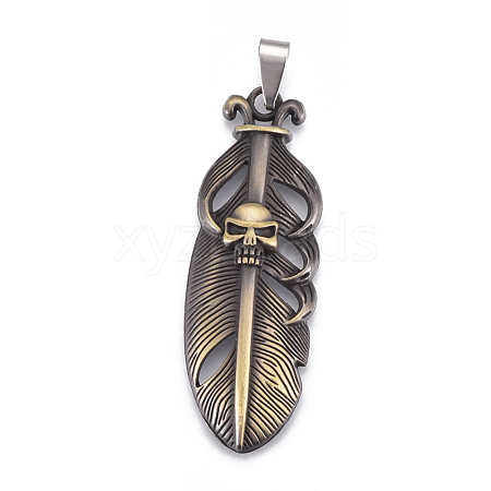 Tibetan Style Alloy Pendants PALLOY-E509-35AB-1