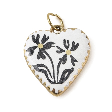 Baking Paint 304 Stainless Steel Pendants STAS-C178-01A-1
