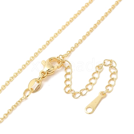 Brass Cable Chain Necklaces NJEW-B119-08G-1