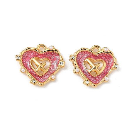 304 Stainless Steel Rhinestone Pendants STAS-U057-05G-01-1
