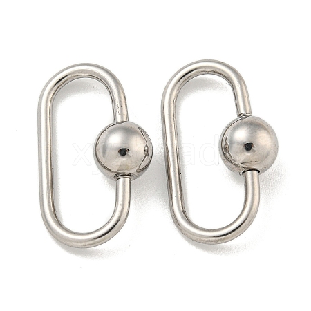 Non-Tarnish 304 Stainless Steel Screw Carabiner Lock Charms STAS-C092-03B-P-1