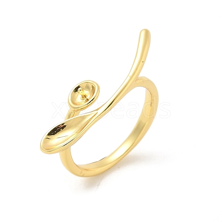 Brass Cup Peg Open Cuff Ring Settings LS-KK-G518-10G-02-1